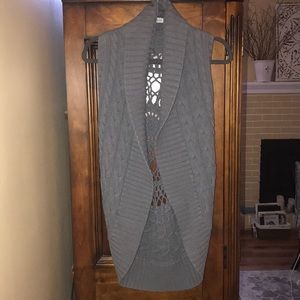 Cable knit vest